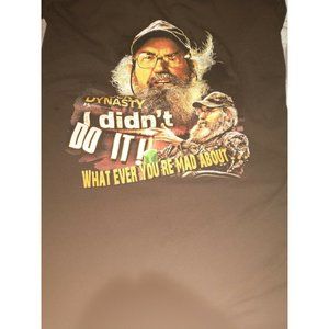 Duck Dynasty Size Large I Didn’t Do It ! Long Sleeve Brown T Shirt Si Roberson